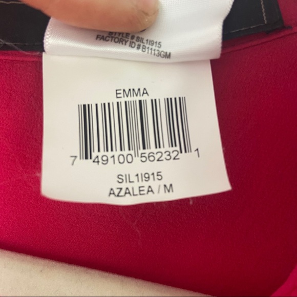 BCBGMaxAzria 100% Silk Tunic Blouse Top Emma Med - Picture 6 of 6